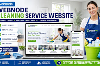 design webnode cleaning service website janitorial house cleaning maid company