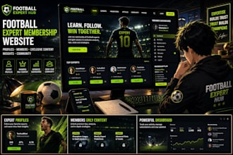 build a football expert membership website with profiles and dashboard