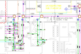 create professional plumbing and drainage drawings in autocad