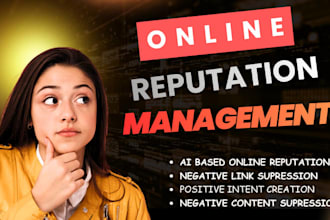 do online reputation management, ORM, services to suppress negative links