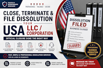 close, terminate, file dissolution, your USA corporation, llc