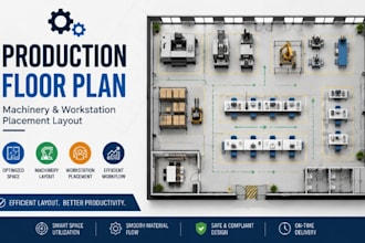 create production floor plan machinery workstation placement