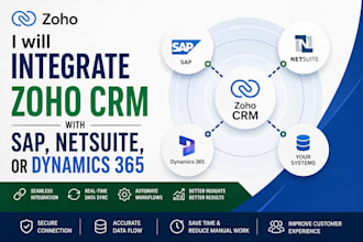 integrate zoho CRM with sap, netsuite, dynamics 365