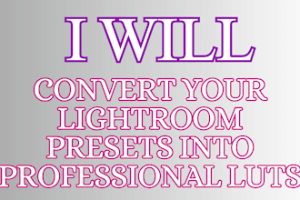 convert your lightroom presets into professional luts