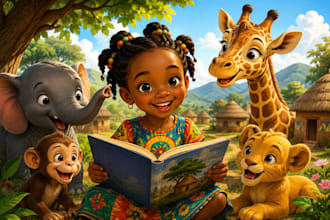create hidden object seek and find children book illustration activity page KDP