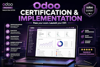 coach you for odoo certification and handle your odoo implementation