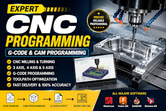 expert cnc programming, g code and cam programming