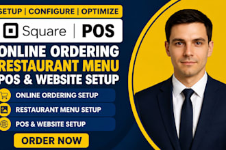 do square online ordering restaurant menu setup pos website setup