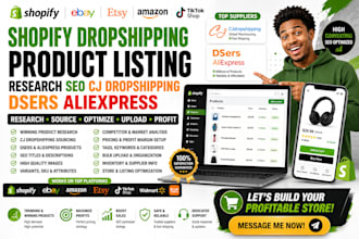 shopify dropshipping product listing research seo cj dropshipping dsers autods