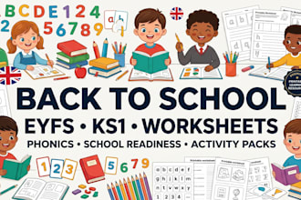 create engaging UK ks1 phonics worksheet back to school activity kids worksheets