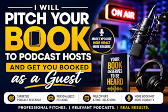 pitch your book to podcast hosts and get you booked as a guest