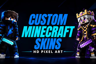 custom minecraft skin with high quality pixel art, minecraft character