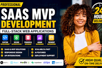 build saas mvp web app with full stack development