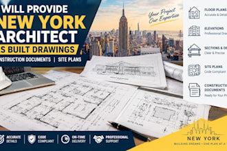 provide new york architect as built drawings construction documents site plans