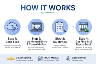 do ngo survey data entry,  mis report in excel