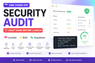 audit your lovable bolt supabase app for rls and security