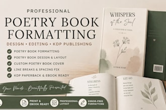 do poetry book formatting poetry book cover poetry book editing poetry design