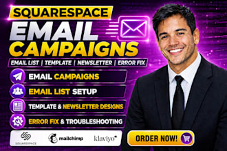 squarespace email campaigns email list template newsletter designs error fix