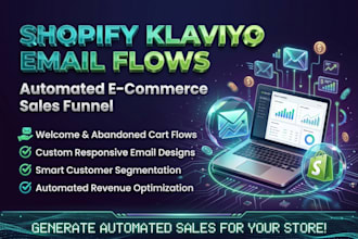 setup shopify klaviyo email flows, email marketing sales funnel for ecommerce