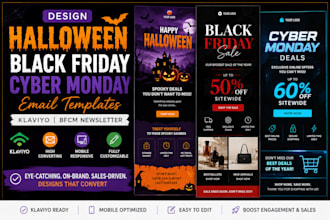design halloween email template cybermonday black friday newsletter klaviyo bfcm