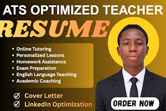 write a professional teacher resume, CV and cover letter