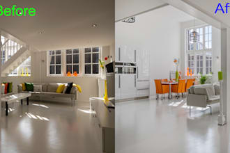 professionally edit and retouch real estate photos