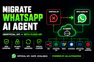 migrate whatsapp ai agent n8n evolution api waha chatwoot chatbot meta cloud API