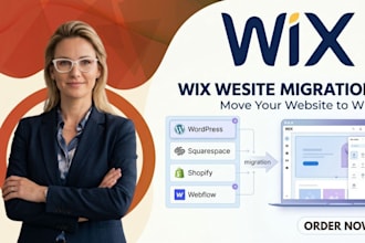 migrate your website to wix, redesign and transfer content