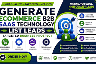 generate ecommerce b2b saas technology list leads targeted prospect