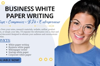 write a professional business white paper for entrepreneur company and startup