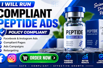 fix peptide ads for telegram ads, facebook ads, ig ads peptide marketing