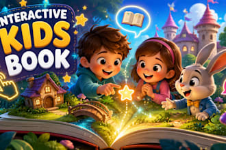 design interactive digital childrens book illustrations