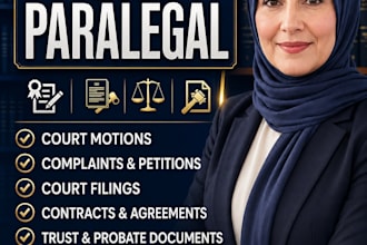 draft US legal documents as a paralegal