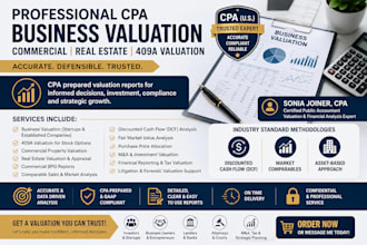 do business valuation 409a valuation CPA and real estate appraisal