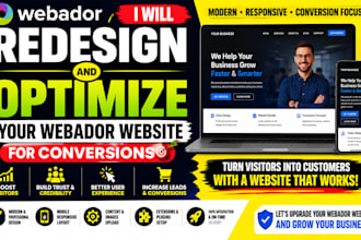 redesign and optimize your webador website for conversions