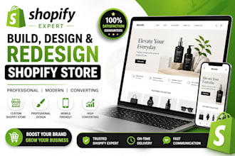 build converting shopify store, expert shopify design, ecommerce optimization