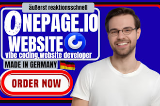 create onepage io website or design onepage io landing page with web com one com