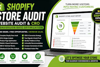 do shopify store  audit website audit shopify cro conversion rate optimization
