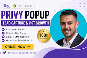 setup privy popups exit intent spin to win shopify email list growth