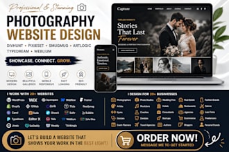 create divhunt pixieset smugmug artlogic typedream weblium photography websites