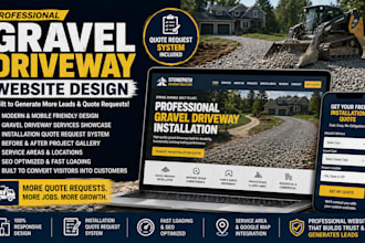 build gravel driveway website with installation quote request system