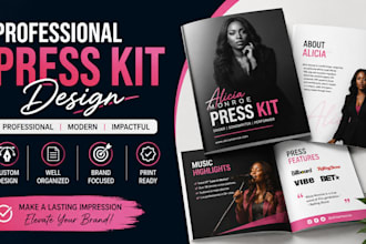 design a professional  press kit and media kit for your brand