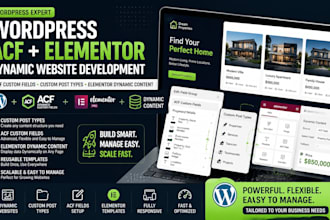 create wordpress acf elementor, acf custom post type, elementor dynamic content