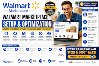 setup walmart marketplace store optimization product bulk listing mangament