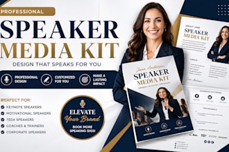 design a professional speaker sheet, media kit and speaker epk