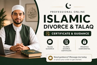 provide islamic marriage divorce certificates with talaq guidance