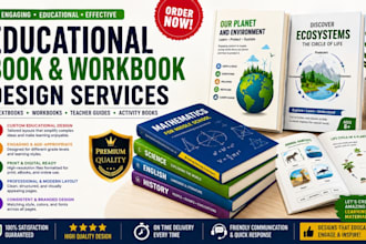 design professional booklets, textbooks, workbooks and canva training manuals