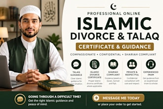 provide islamic talaq certificate and divorce guidance