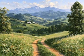 make oil painting landscape
