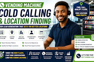 vending machine cold calling locator, cold calling vending machine, location b2b